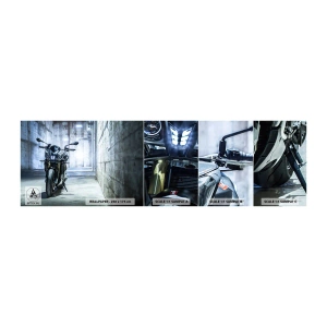 Muestra de fotomural autoadhesivo Deluxe Sticker - Antes de que el motor ruja - Automotor, Moto, Deporte - 100x30 cm