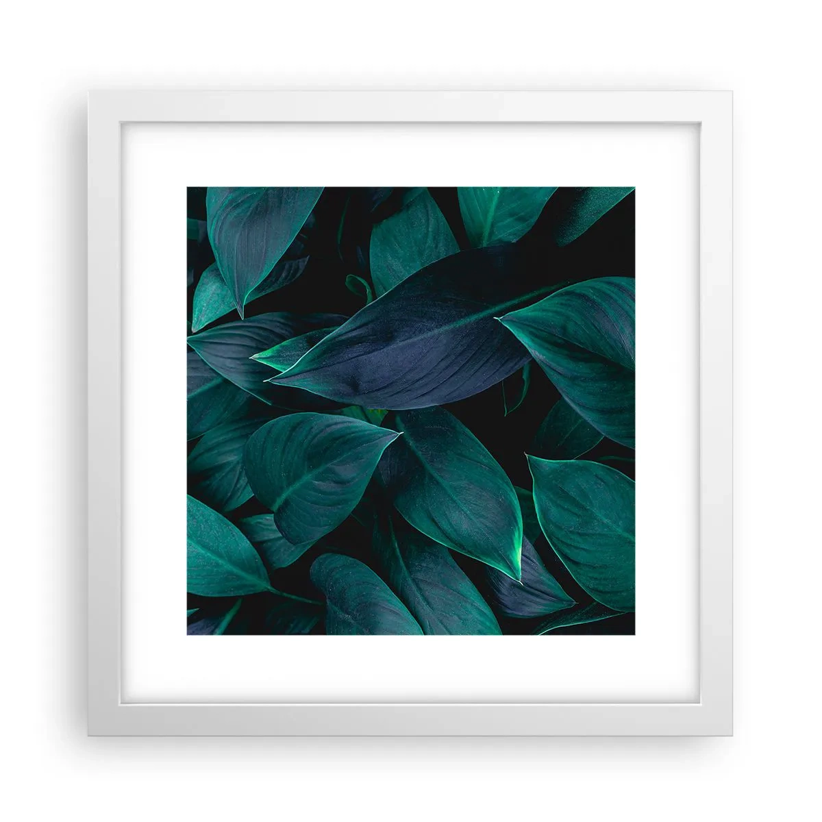 Póster en marco blanco - El propio verde - 30x30 cm