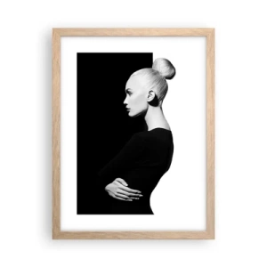 Póster en marco roble claro - Simplemente femenina - 30x40 cm