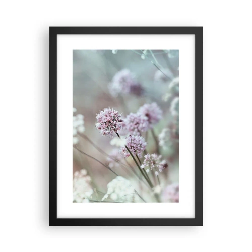 Póster en marco negro - Dulces filigranas de hierbas - 30x40 cm