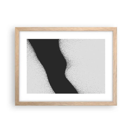 Póster en marco roble claro - Equilibrio suave - 40x30 cm