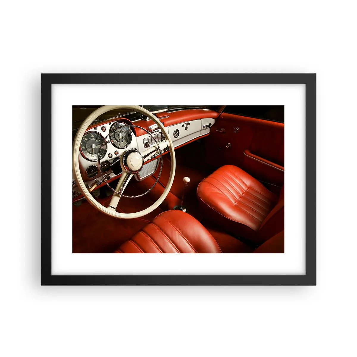 Póster en marco negro - Lujo vintage - 40x30 cm