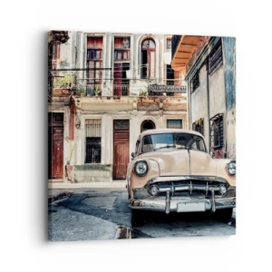 Cuadro sobre lienzo - Impresión de Imagen - Siesta en La Habana - 30x30 cm