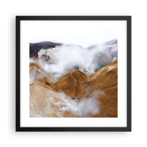 Póster en marco negro - La dura belleza de Islandia - 40x40 cm