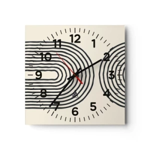 Reloj de pared - Reloj de vidrio - Próximamente... - 30x30 cm