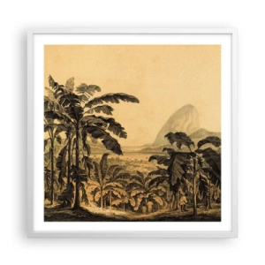 Póster en marco blanco - En un ambiente colonial - 60x60 cm