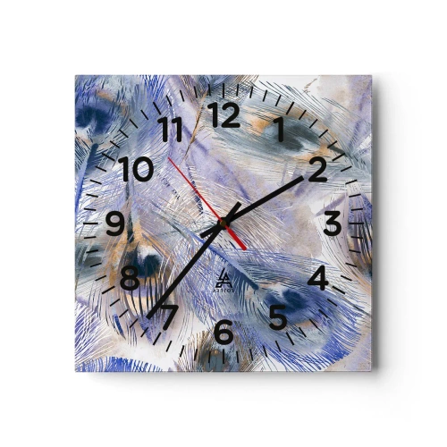 Reloj de pared - Reloj de vidrio - Composición - 40x40 cm