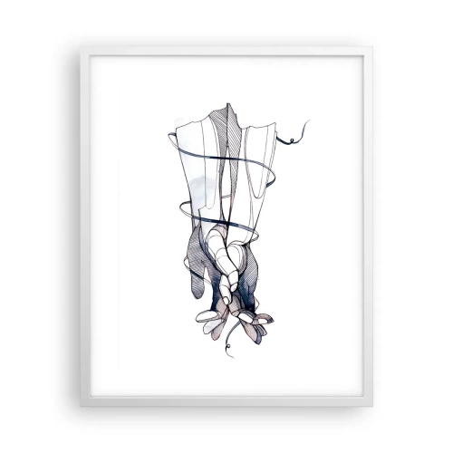 Póster en marco blanco - Un estudio sobre el contacto - 40x50 cm