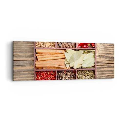 Cuadro sobre lienzo - Impresión de Imagen - Orden de formas, composición de aromas - 90x30 cm