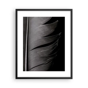 Póster en marco negro - Pluma - una construcción maravillosa - 40x50 cm