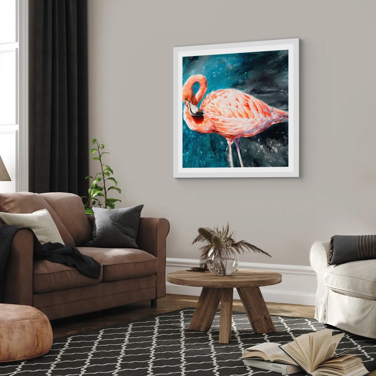 Póster en marco blanco - Decorativo por naturaleza - 30x30 cm