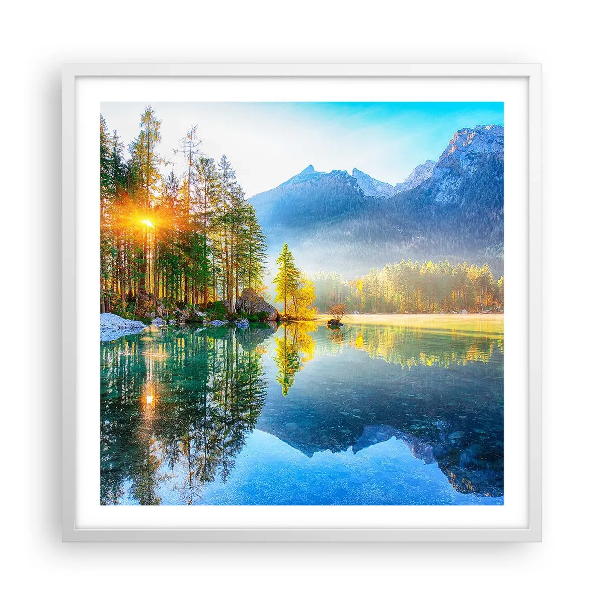 Póster en marco blanco - Majestuosidad y dulzura - 60x60 cm