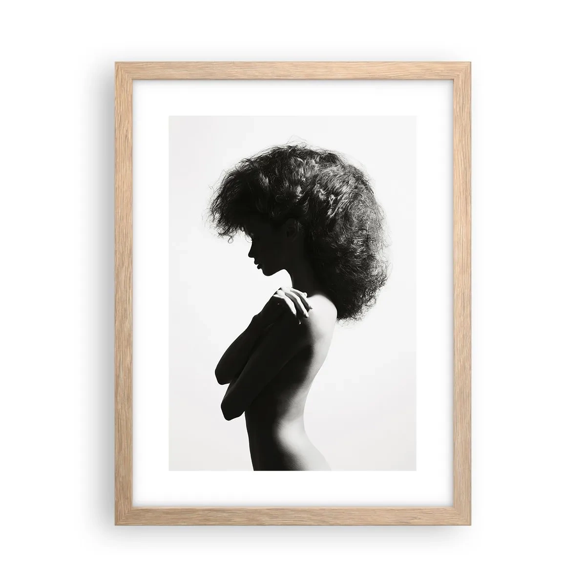 Póster en marco roble claro - Como una flor en un tallo delgado - 30x40 cm