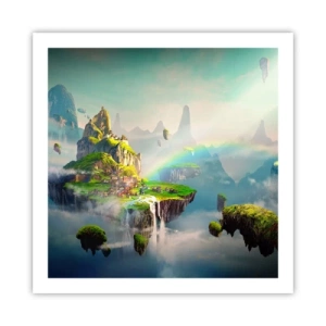 Póster - El medio de la nada - islas flotantes - 60x60 cm