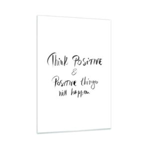 Cuadro sobre vidrio - Impresiones sobre Vidrio - Una inscripción motivacional en estilo minimalista. - 50x70cm - ¿Cómo vivir? - Decoración de pared moderna para salón y dormitorio ARTTOR