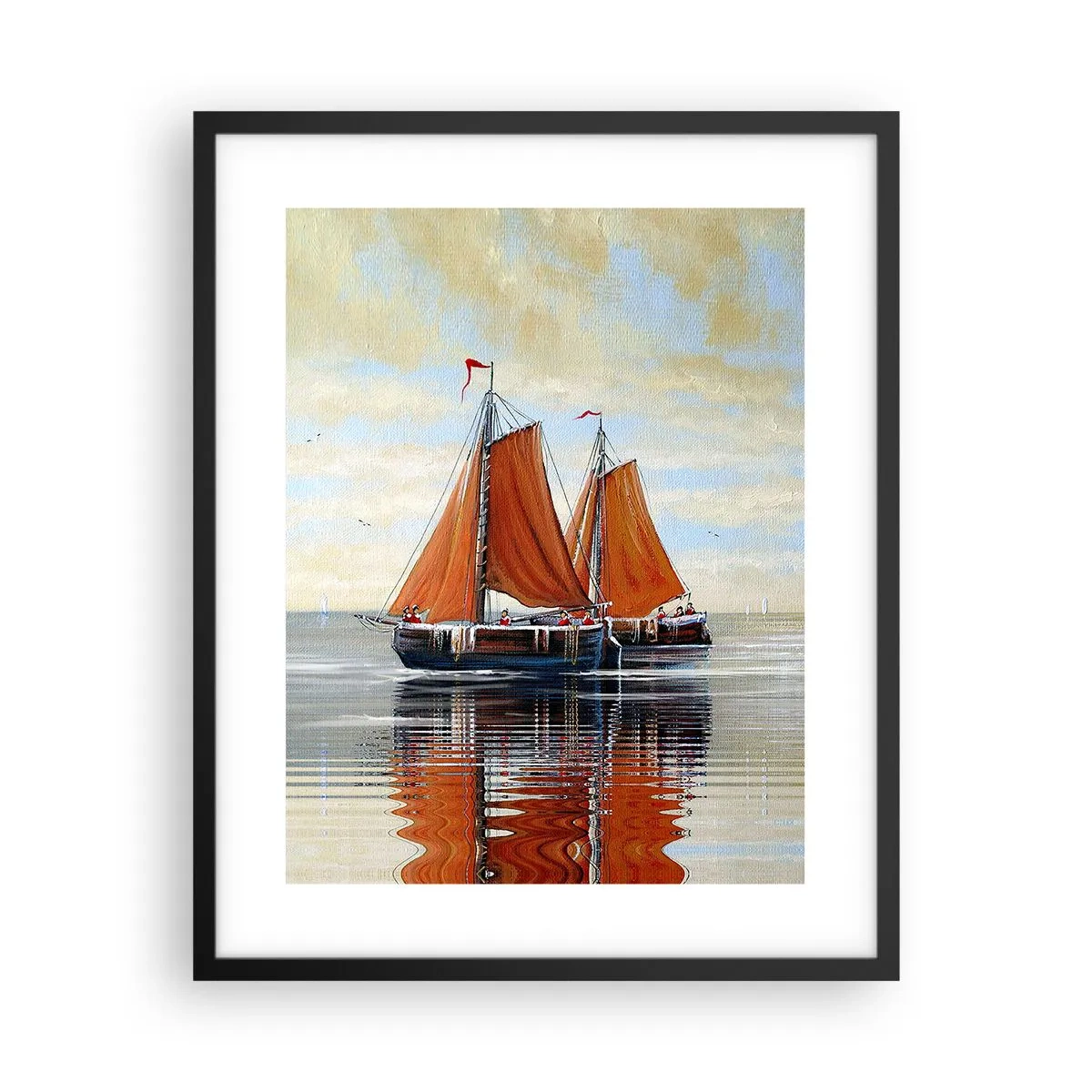 Póster en marco negro - Navega, marinero.... - 40x50 cm