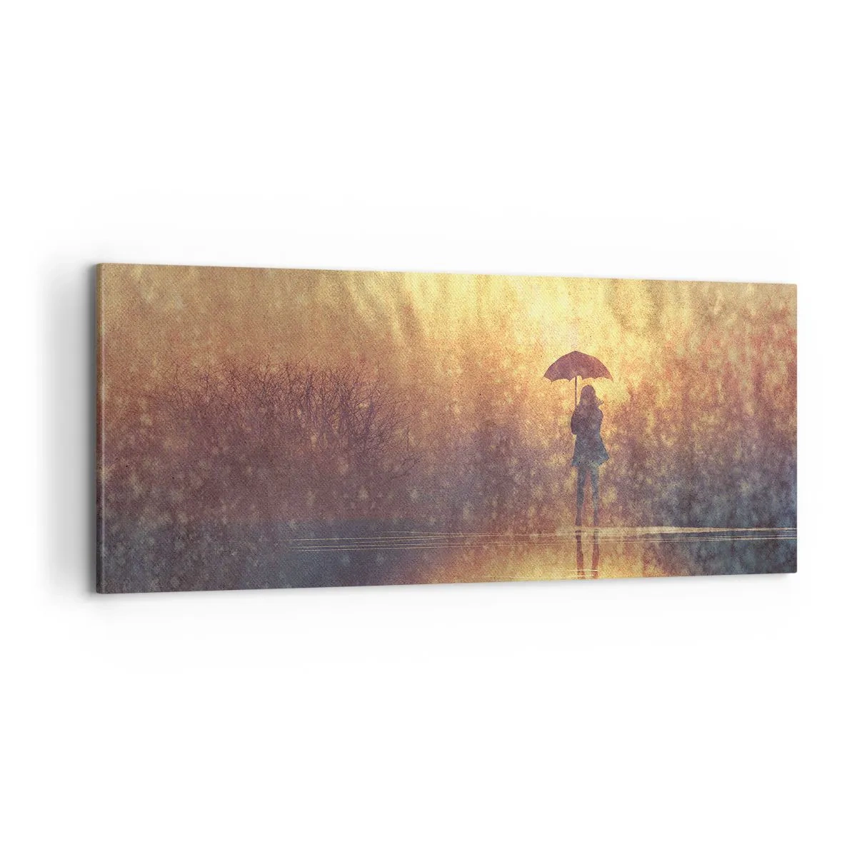 Cuadro sobre lienzo - Impresión de Imagen - Siento que alguien me mira - 100x40 cm
