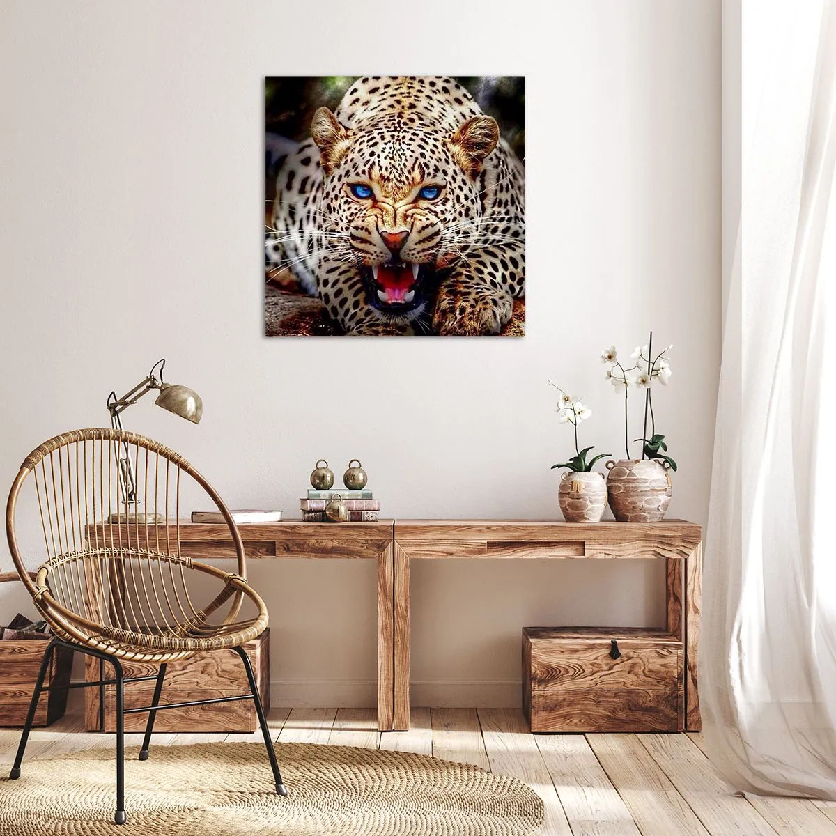 Cuadro sobre lienzo - Impresión de Imagen - La ira no daña la belleza - 40x40 cm