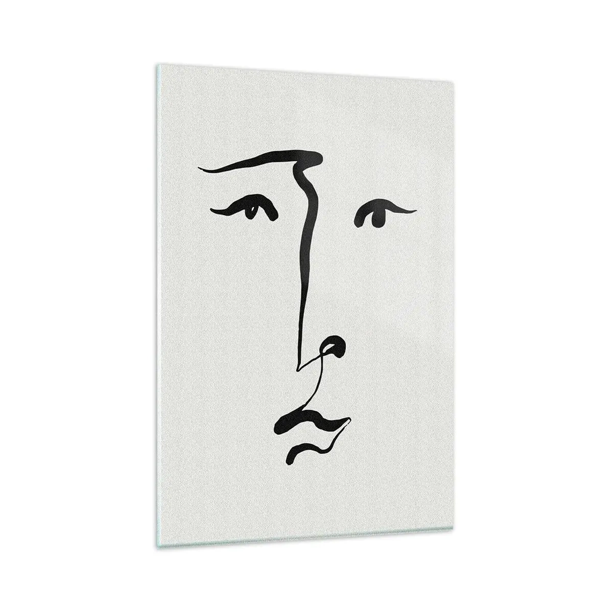 Cuadro sobre vidrio - Impresiones sobre Vidrio - Retrato en una línea - 80x120 cm