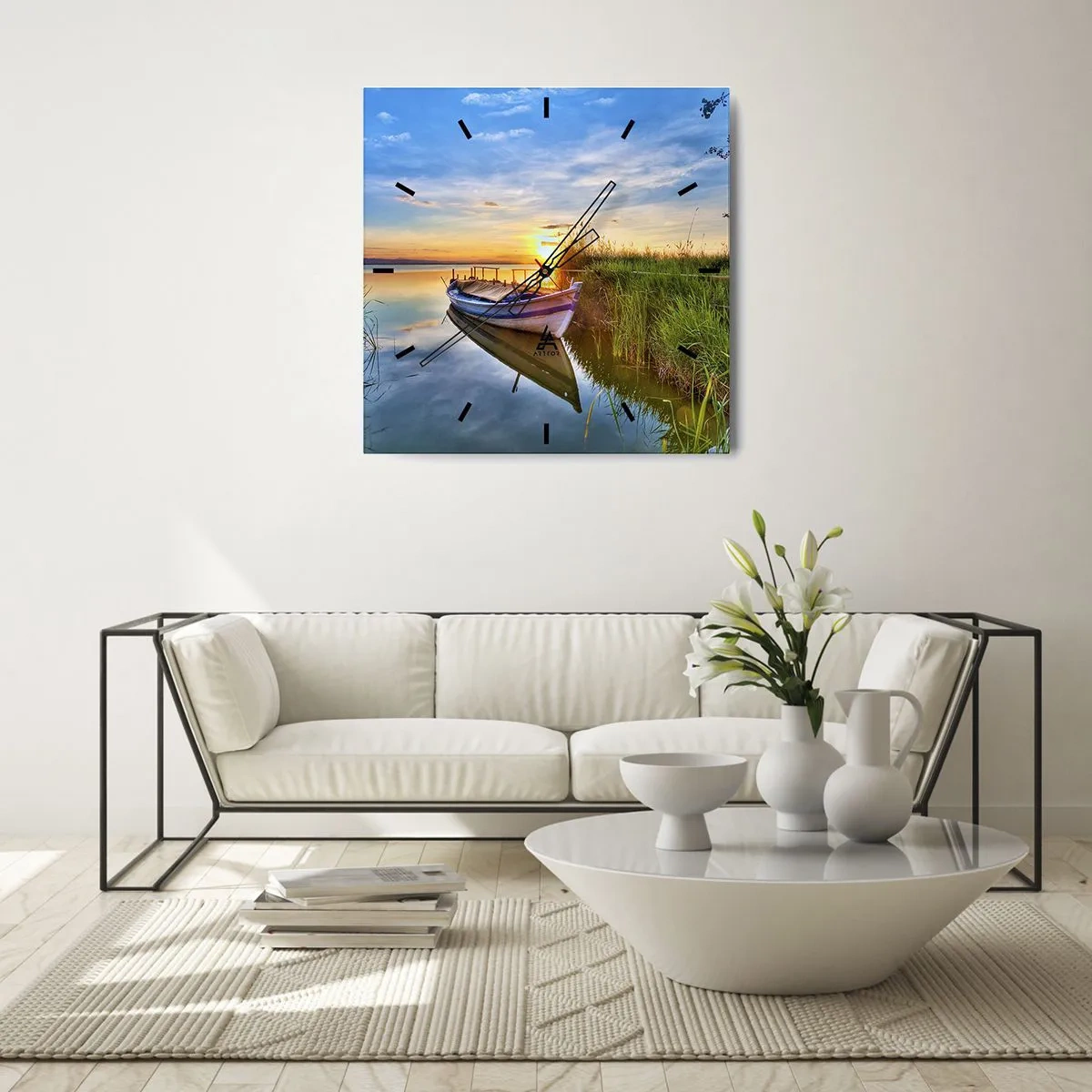 Reloj de pared - Reloj de vidrio - Sueños cumplidos - 40x40 cm