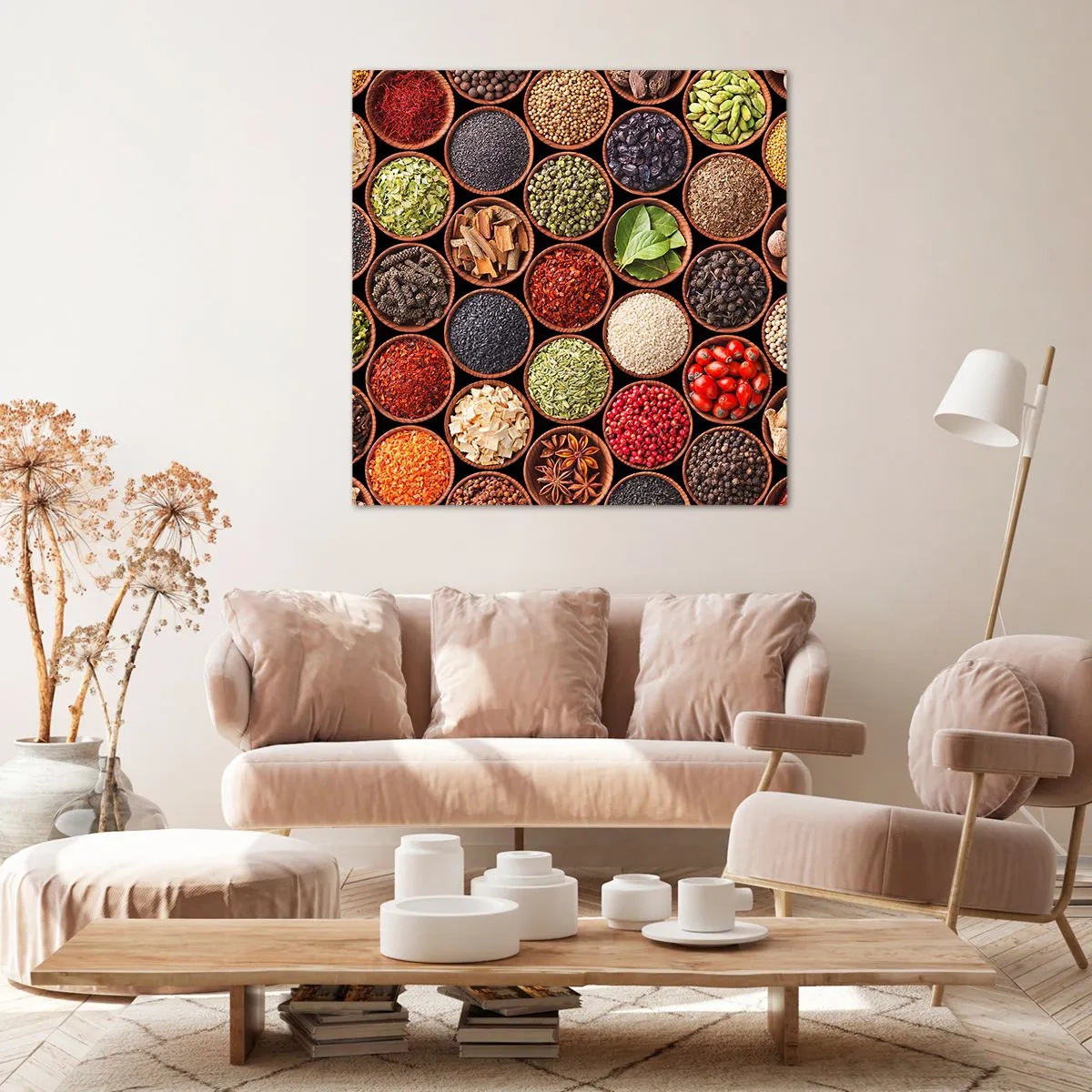 Cuadro sobre lienzo - Impresión de Imagen - Todos los sabores del mundo - 30x30 cm