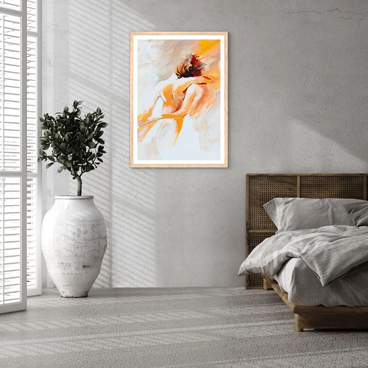 Póster en marco roble claro - En un cielo de cercanía - 70x100 cm