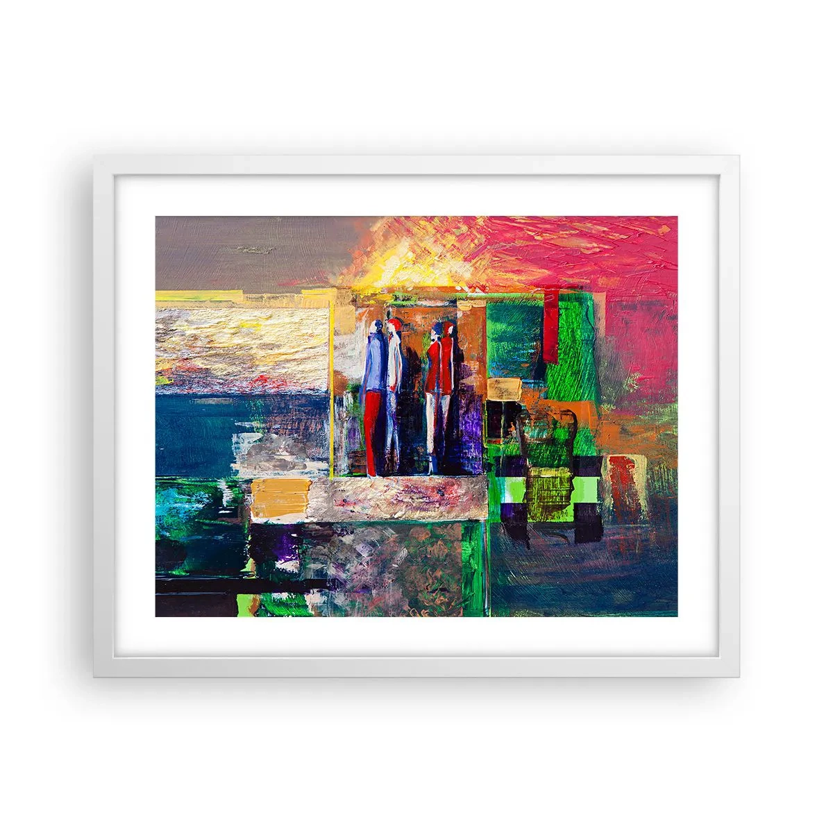 Póster en marco blanco - Relaciones y emociones - 50x40 cm