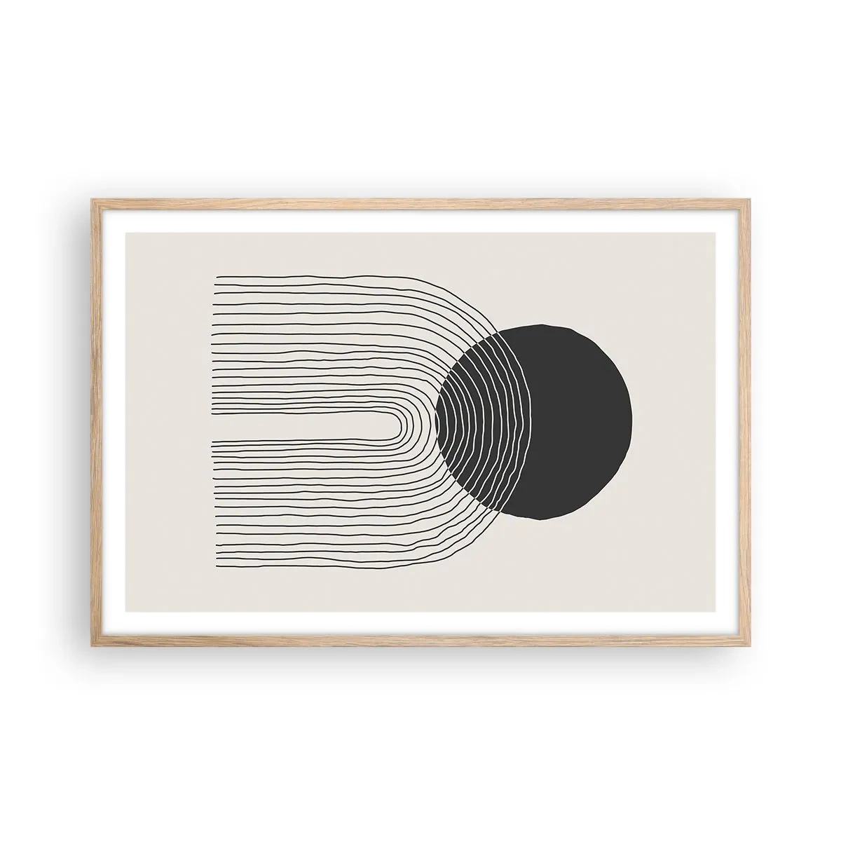 Póster en marco roble claro - Temblor y certeza - 91x61 cm