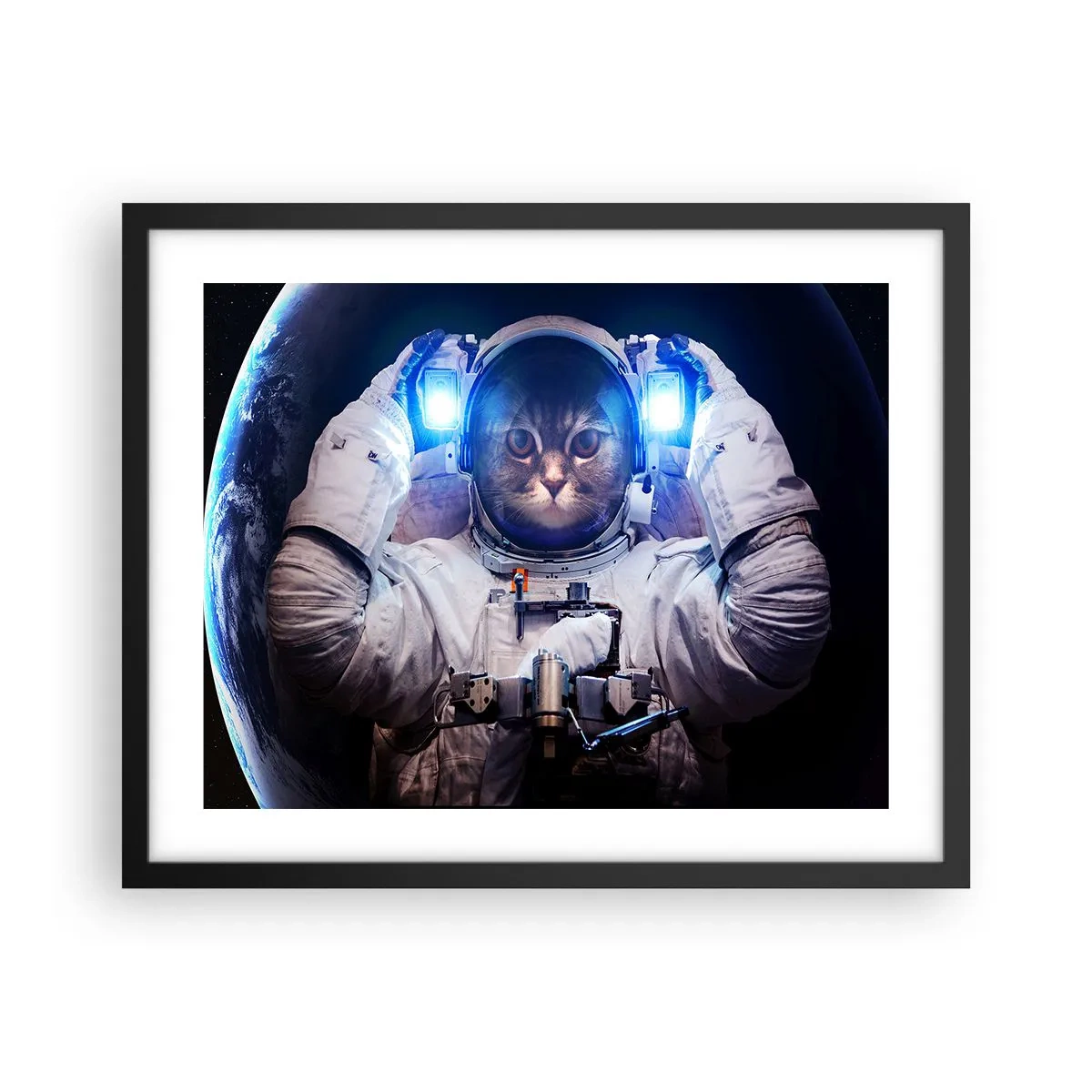 Póster en marco negro - Houston, tienes un problema. - 50x40 cm