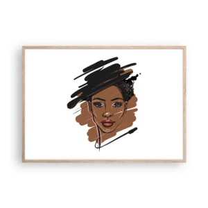 Póster en marco roble claro - Dulce como el chocolate - 100x70 cm