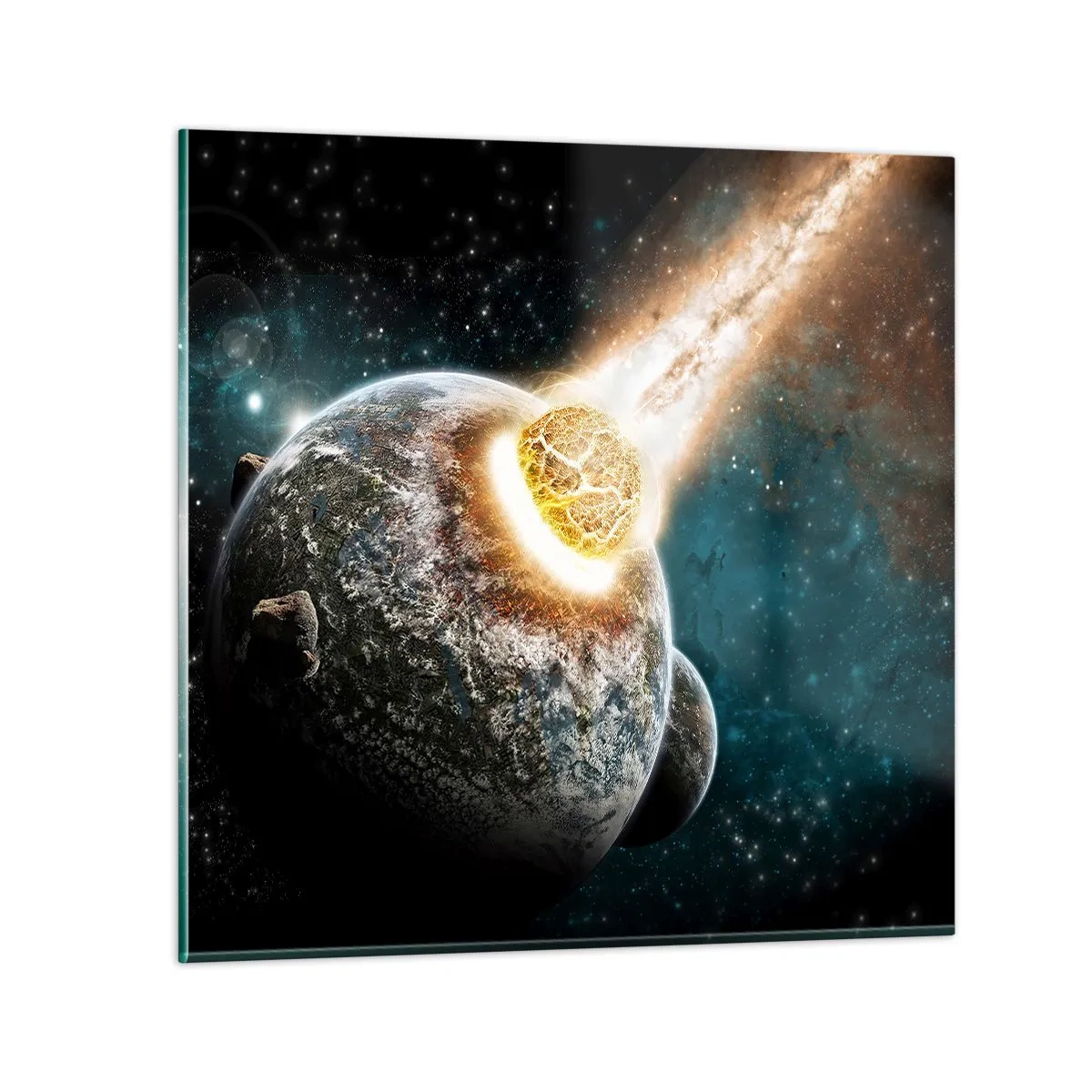 Cuadro sobre vidrio - Impresiones sobre Vidrio - ¿Condena o nacimiento? - 70x70 cm