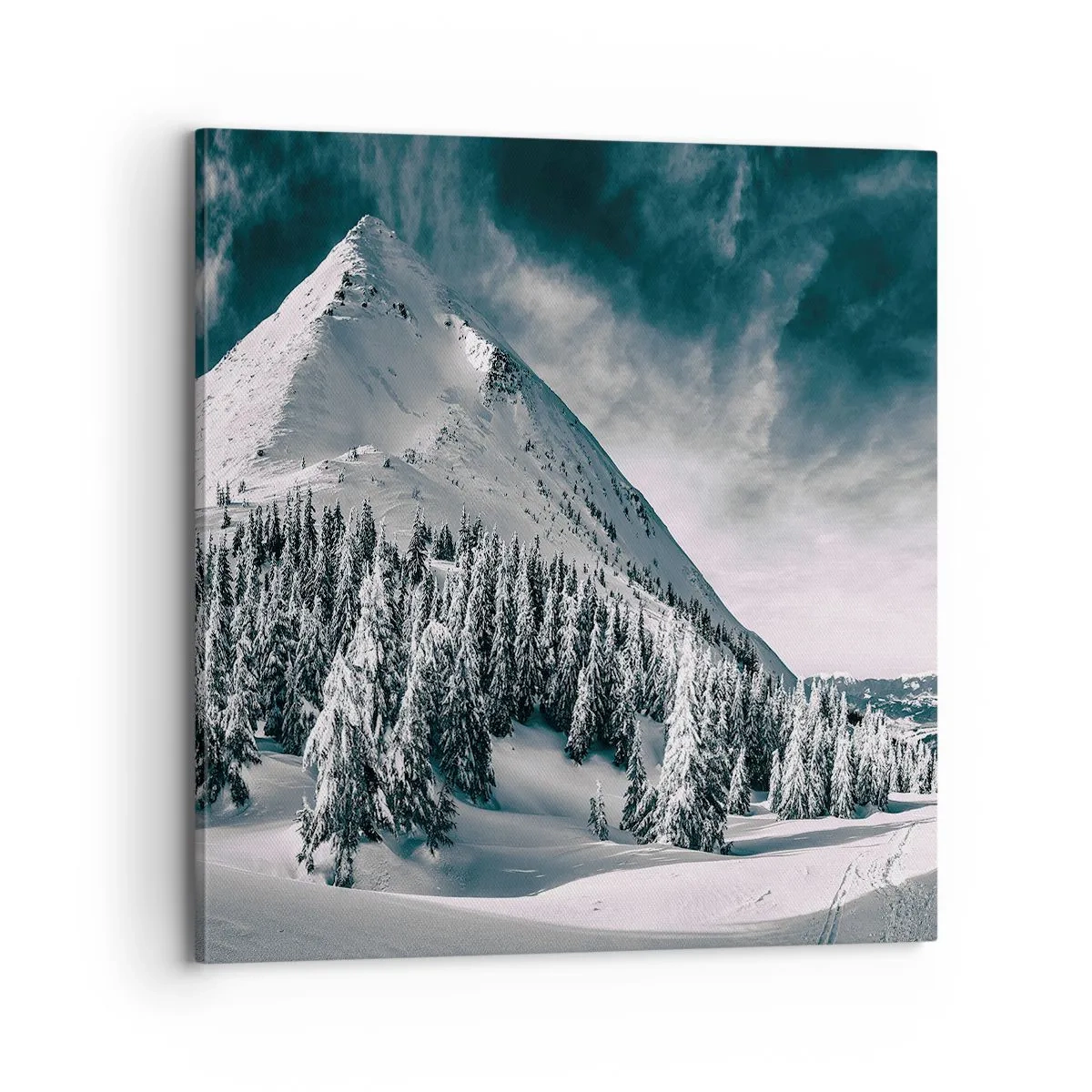 Cuadro sobre lienzo - Impresión de Imagen - Tierra de nieve y hielo - 70x70 cm