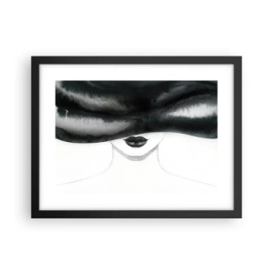 Póster en marco negro - Un misterio sensual - 40x30 cm