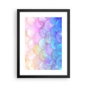 Póster en marco negro - Concha de perla - 30x40 cm