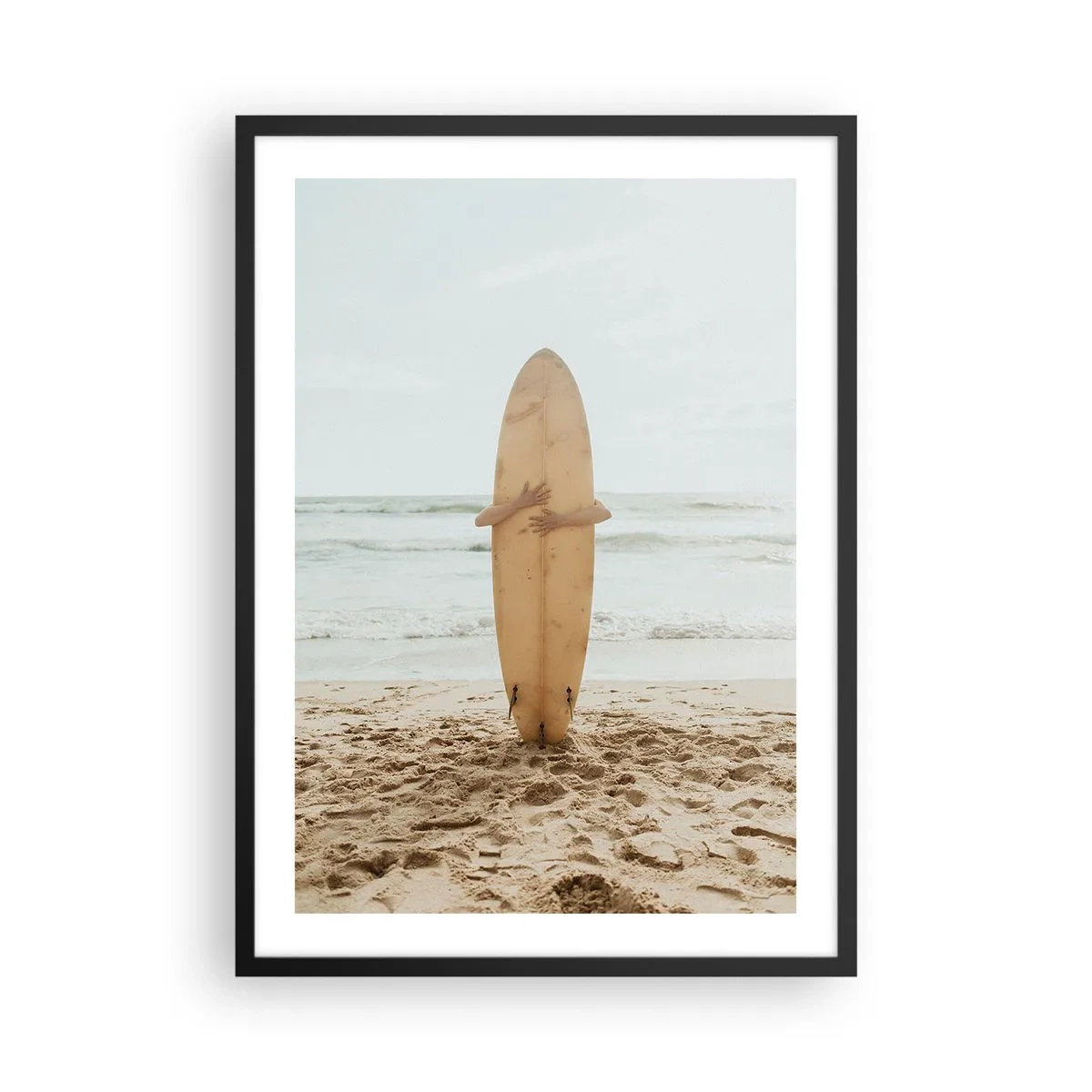Póster en marco negro - Por el amor de las olas - 50x70 cm