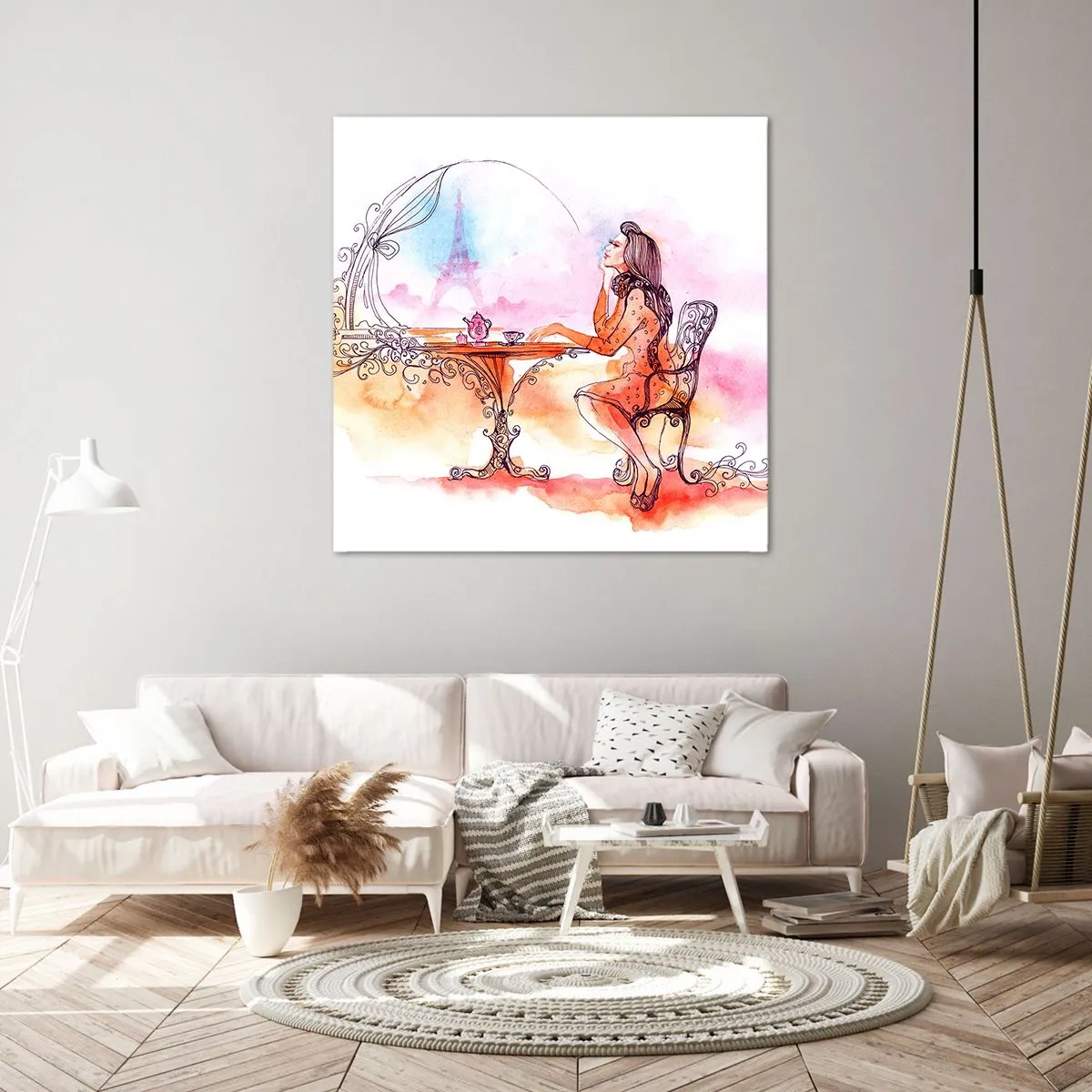 Cuadro sobre lienzo - Impresión de Imagen - Estilo parisino - 70x70 cm