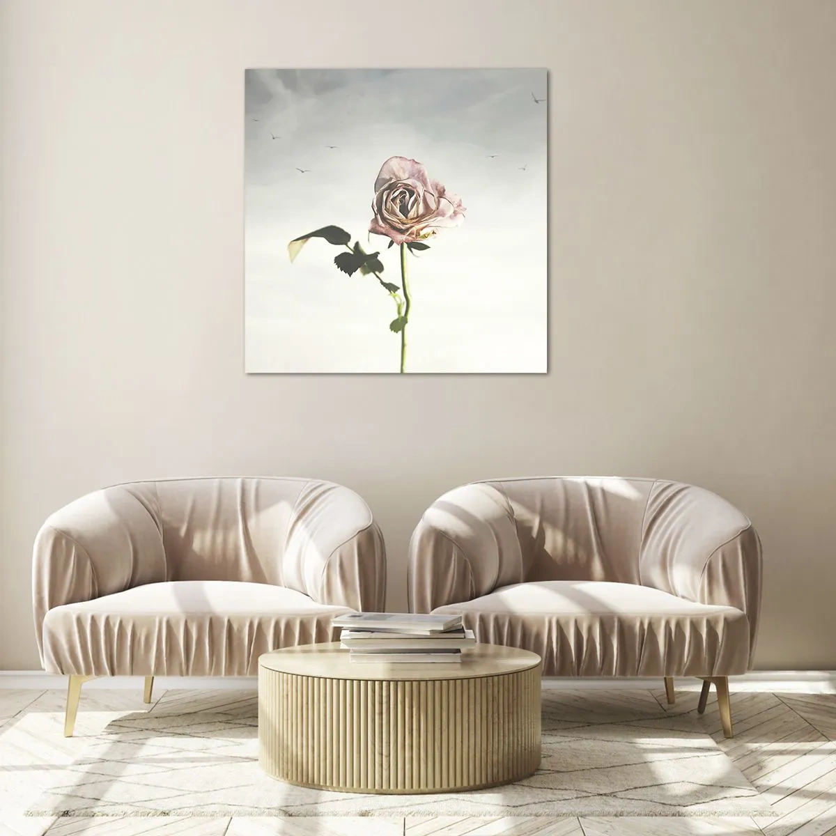 Cuadro sobre vidrio - Impresiones sobre Vidrio - Bienvenida a la primavera - 50x50 cm