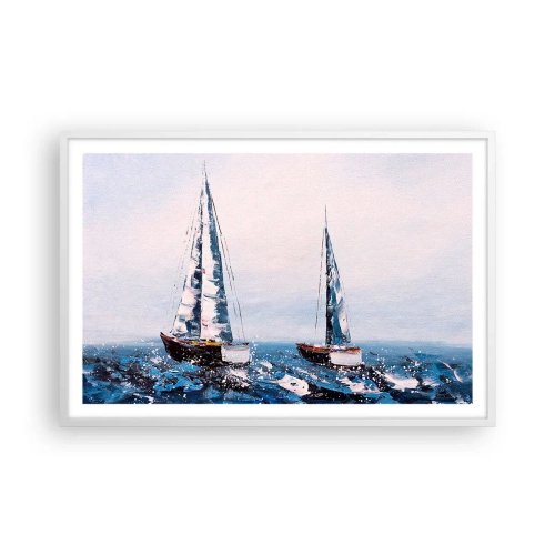 Póster en marco blanco - Hermandad del viento - 91x61 cm