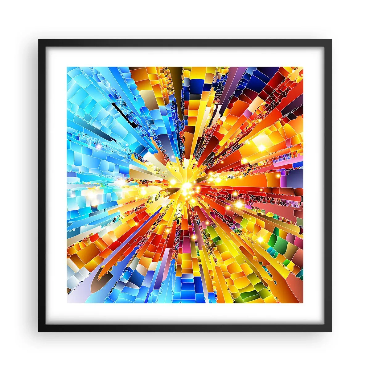 Póster en marco negro - In medias res - 50x50 cm