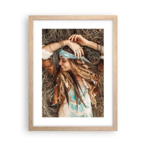 Póster en marco roble claro - El verano del amor - 30x40 cm