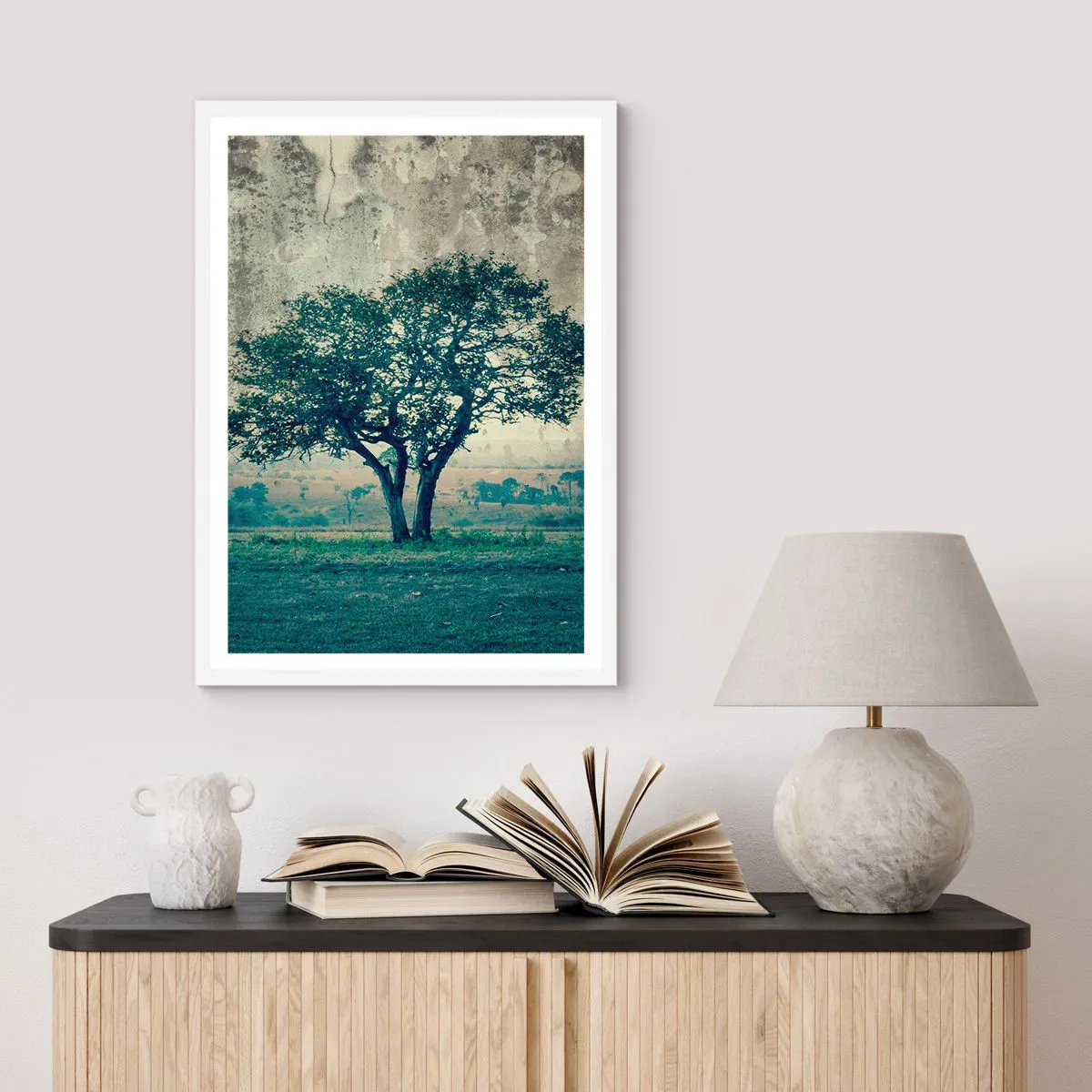 Póster en marco blanco - El manzano - 50x70 cm