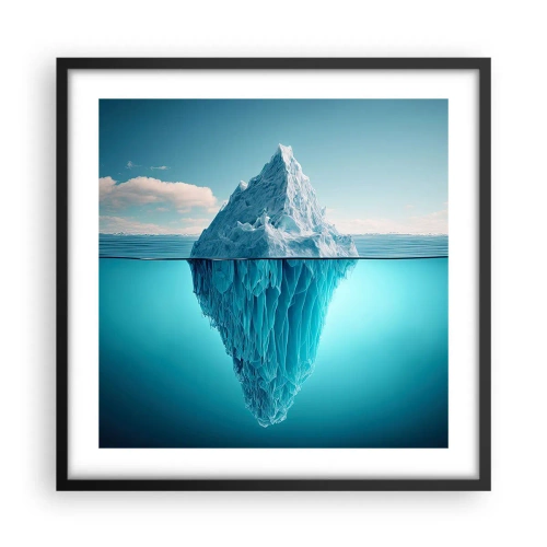 Póster en marco negro - El trono de hielo - 50x50 cm