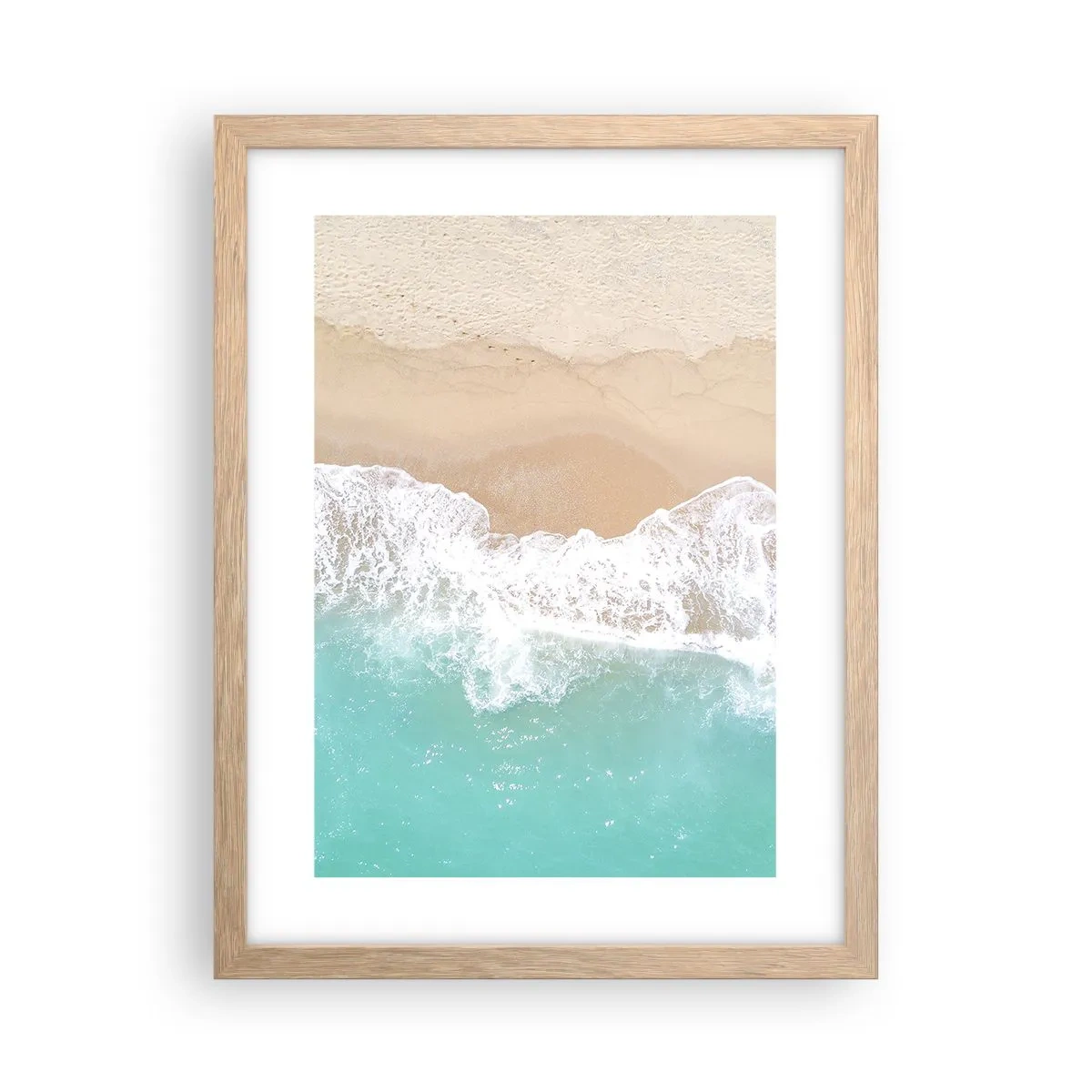 Póster en marco roble claro - Un toque acariciador - 30x40 cm