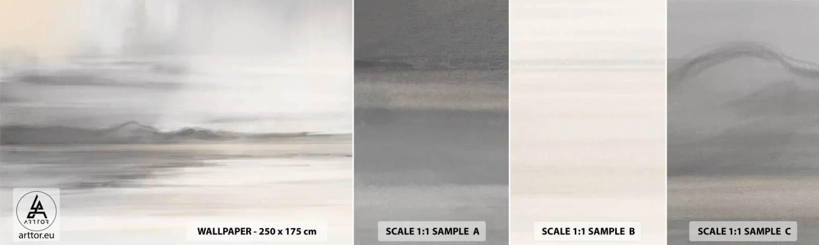 Muestra De Fotomural Standard Eco - Una distancia reflexiva - Brillante, Pedazo, Abstracción - 100x30 cm