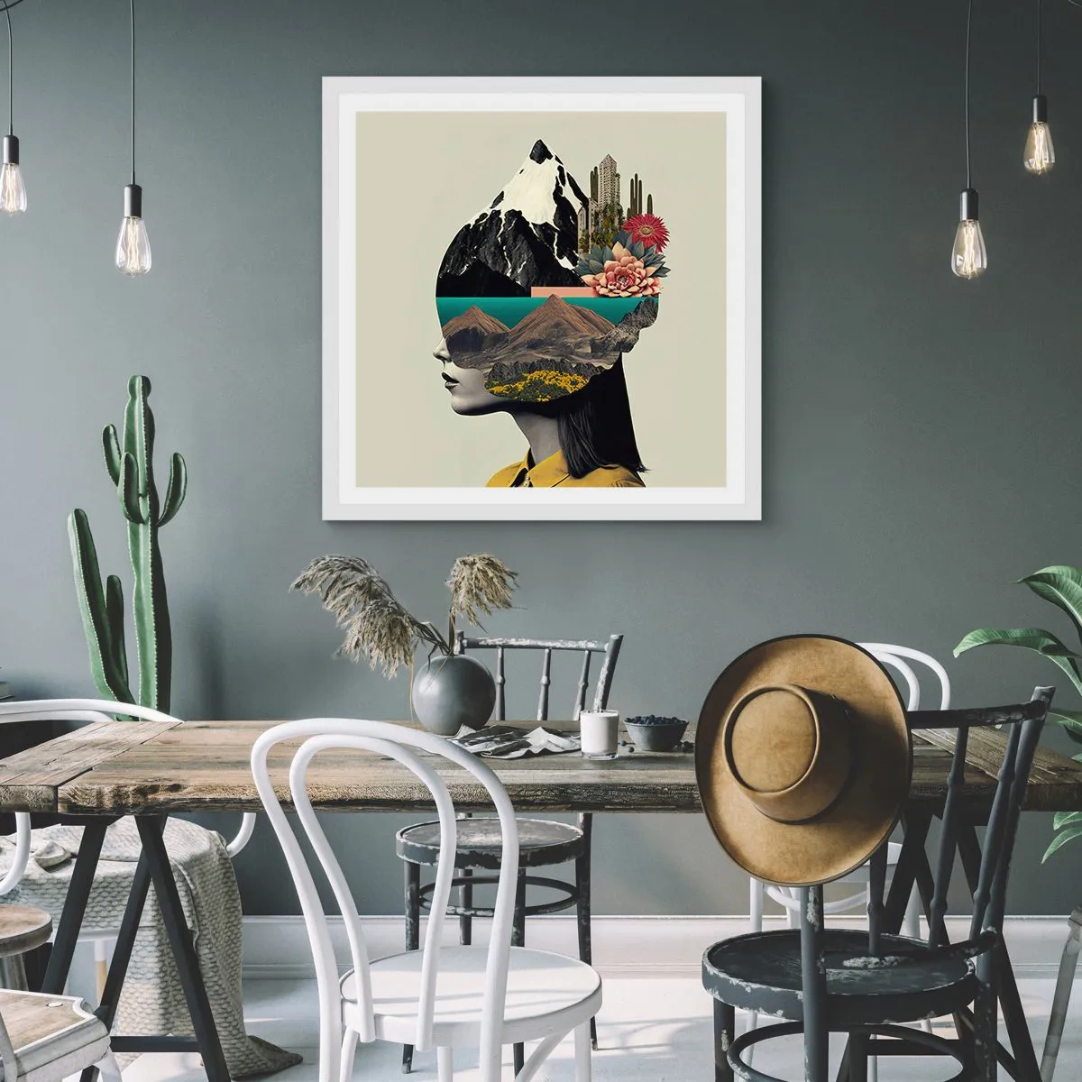 Póster en marco blanco - La mujer, siempre un misterio - 50x50 cm