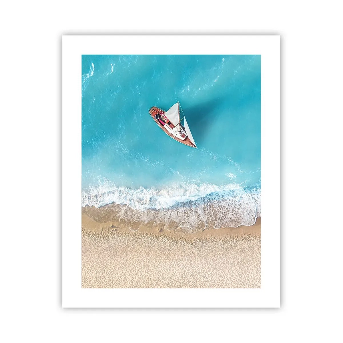 Póster - Frontera celeste y dorada - 40x50 cm