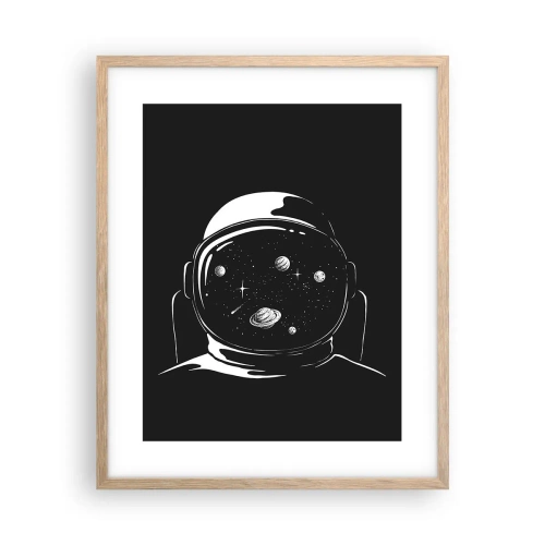 Póster en marco roble claro - Bonita vista - 40x50 cm