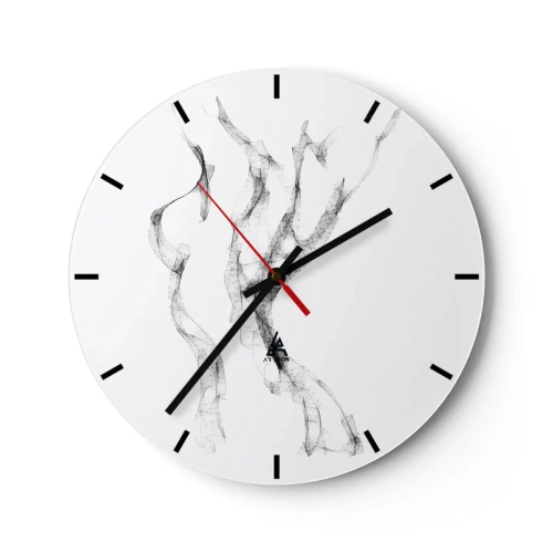 Reloj de pared - Reloj de vidrio - Hermosa y fuerte - 40x40 cm