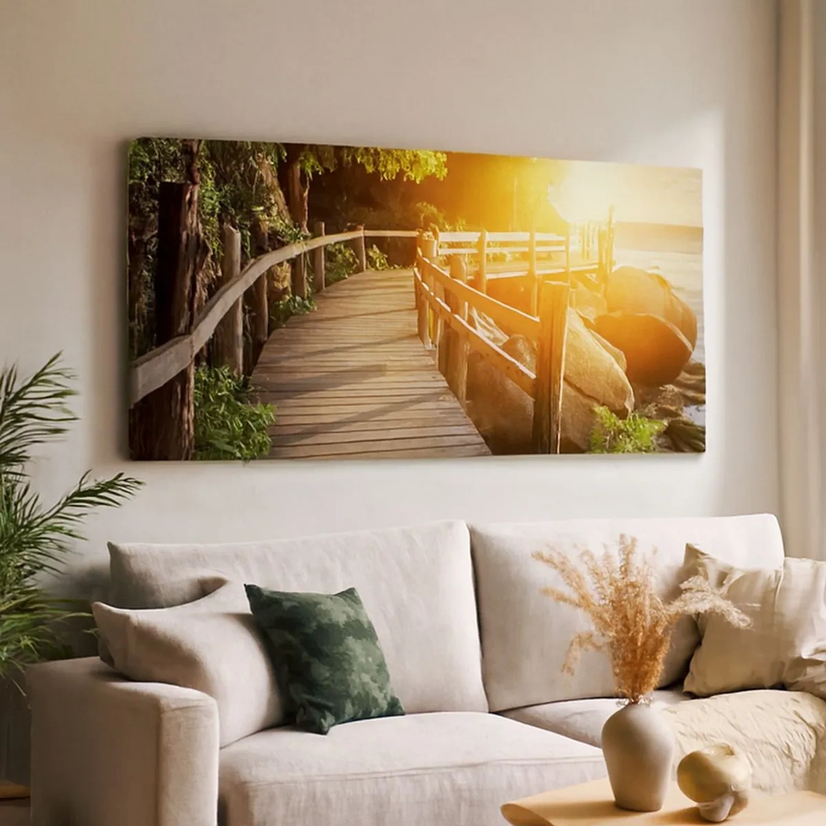 Cuadro sobre lienzo - Impresión de Imagen - Otra curva, otra maravilla - 100x40 cm