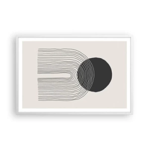 Póster en marco blanco - Temblor y certeza - 91x61 cm